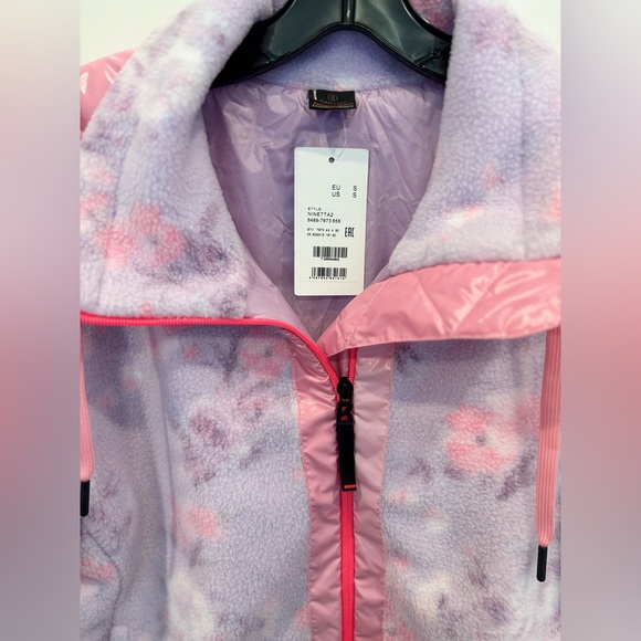 Bogner X LoveShackFancy Ninetta 2 Midlayer Floral Pink and Purple Jacket - Picture 4 of 7